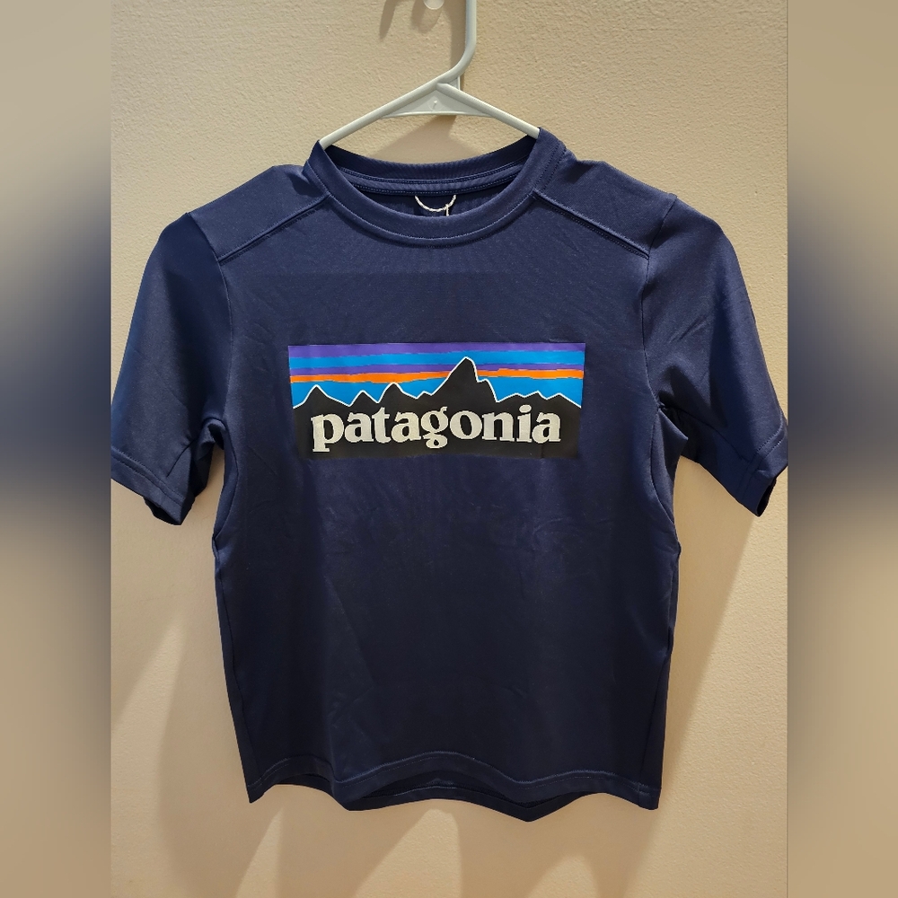 Patagonia Kids Navy Blue Short Sleeve Tee